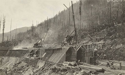 Great Northern Snow Shed Construction, Stevens Pass