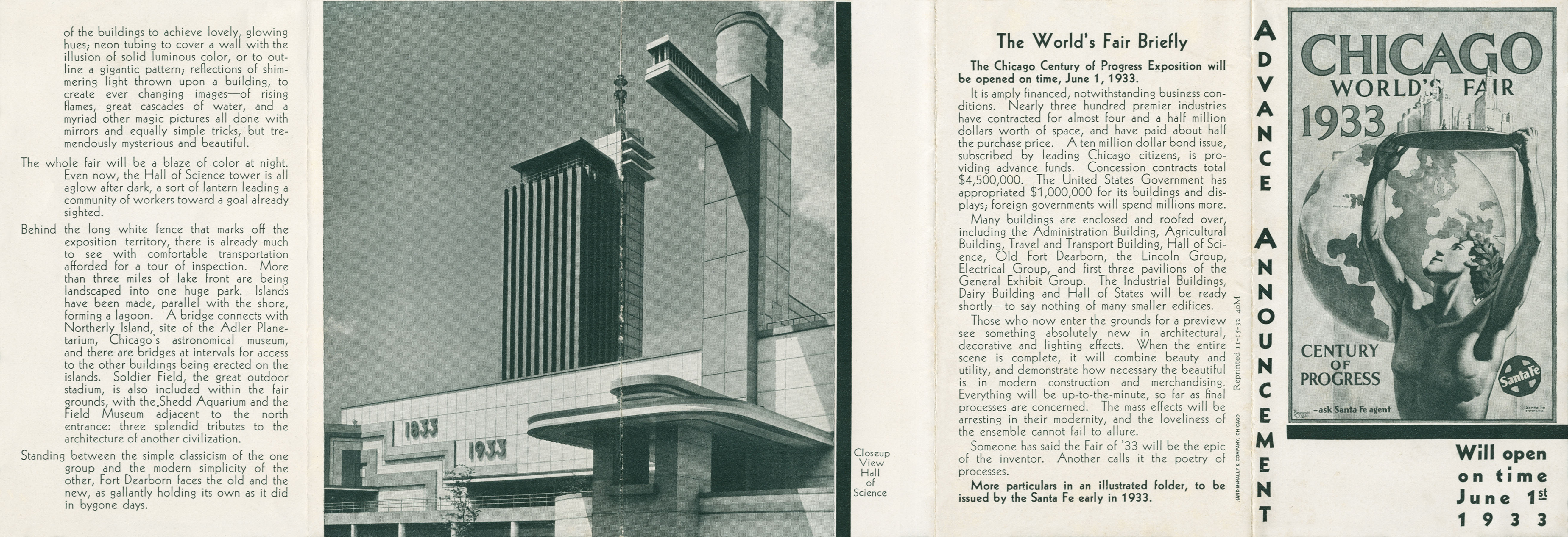 Advance Announcement, Chicago World's Fair