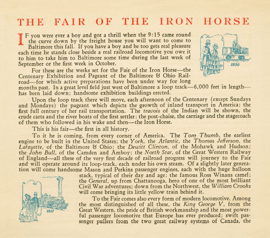 Are You Coming to the Fair of the Iron Horse