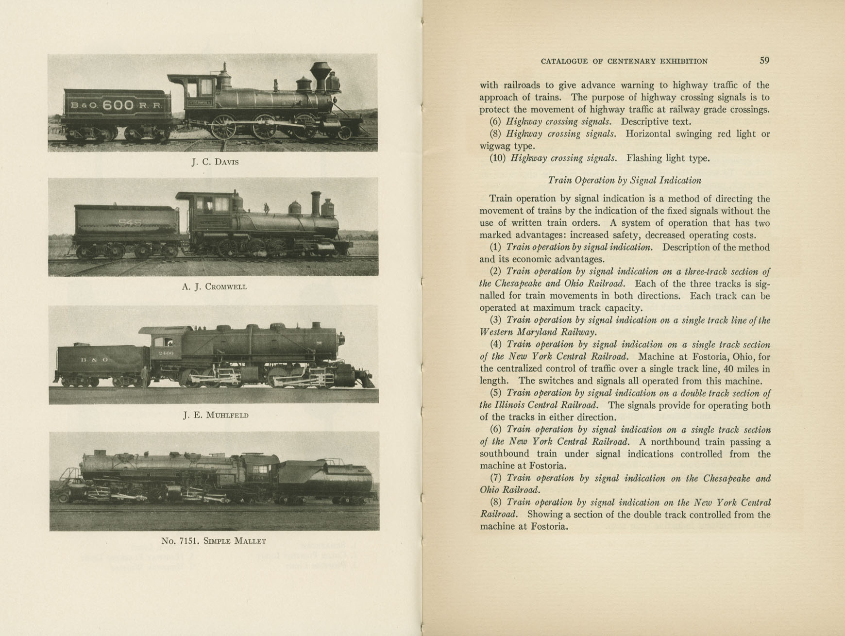 Catalogue of the Centenary Exhibition of the B&O Railroad