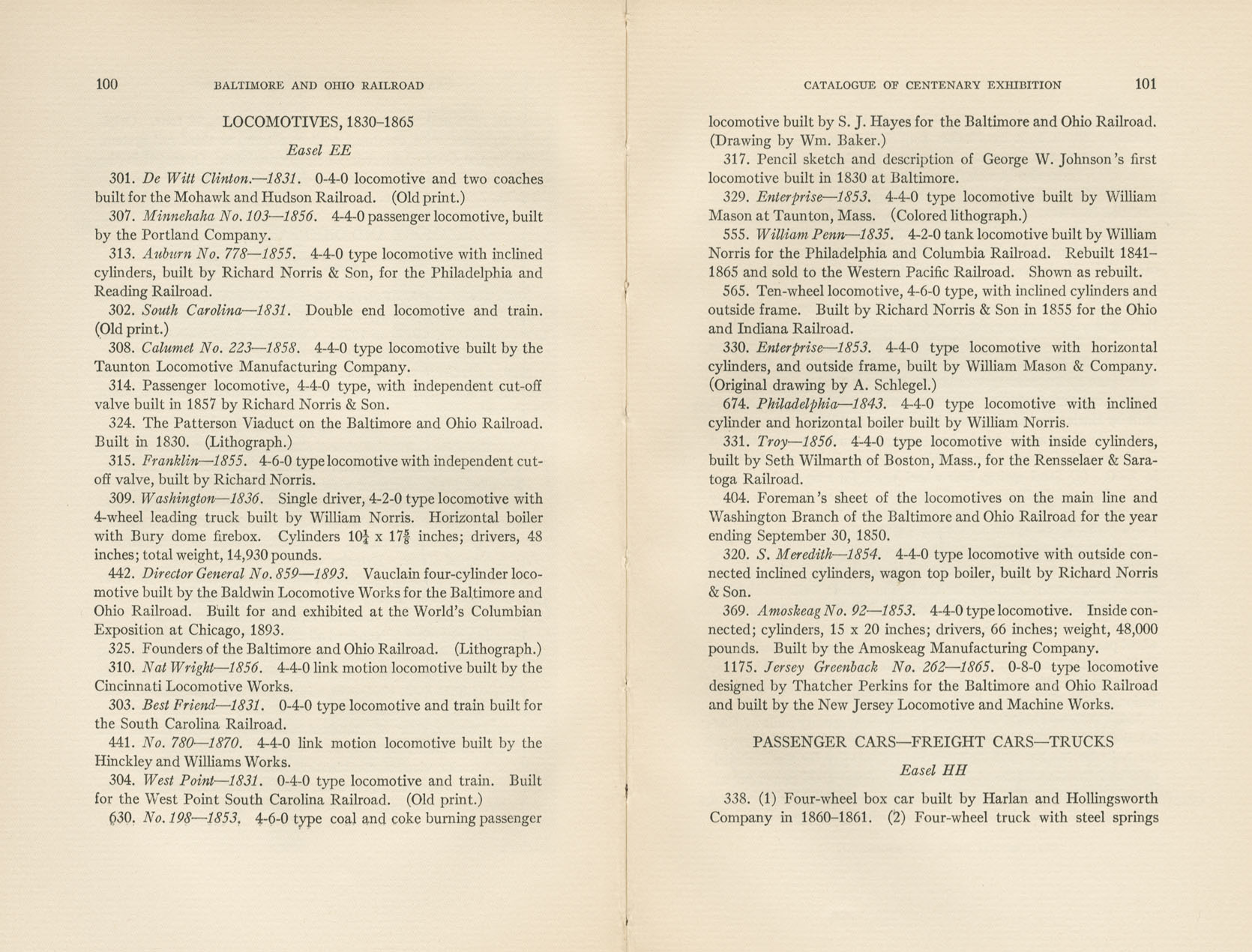 Catalogue of the Centenary Exhibition of the B&O Railroad (2nd ed)