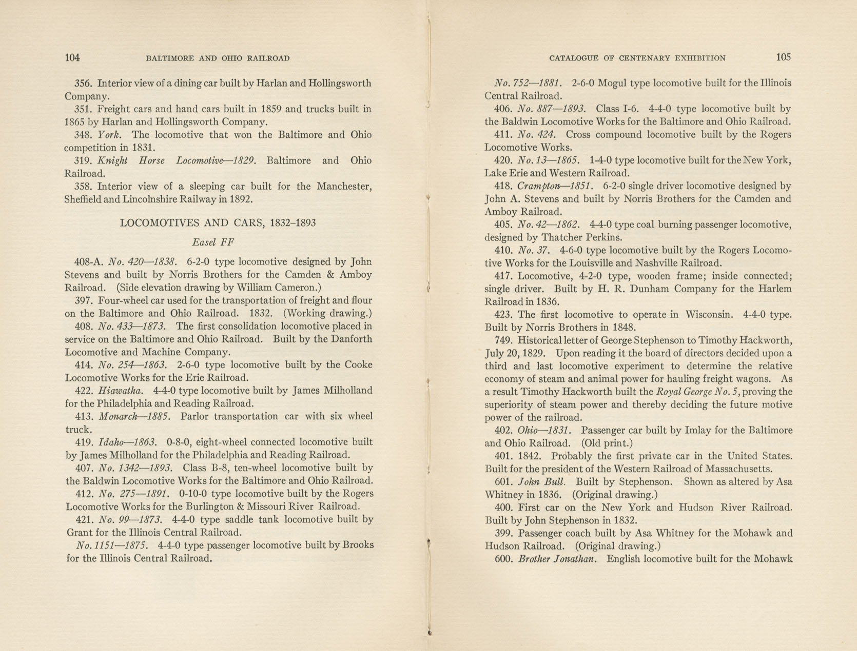 Catalogue of the Centenary Exhibition of the B&O Railroad (2nd ed)