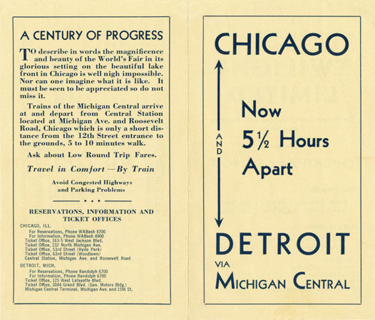 Chicago and Detriot Now 5½ Hours Apart
