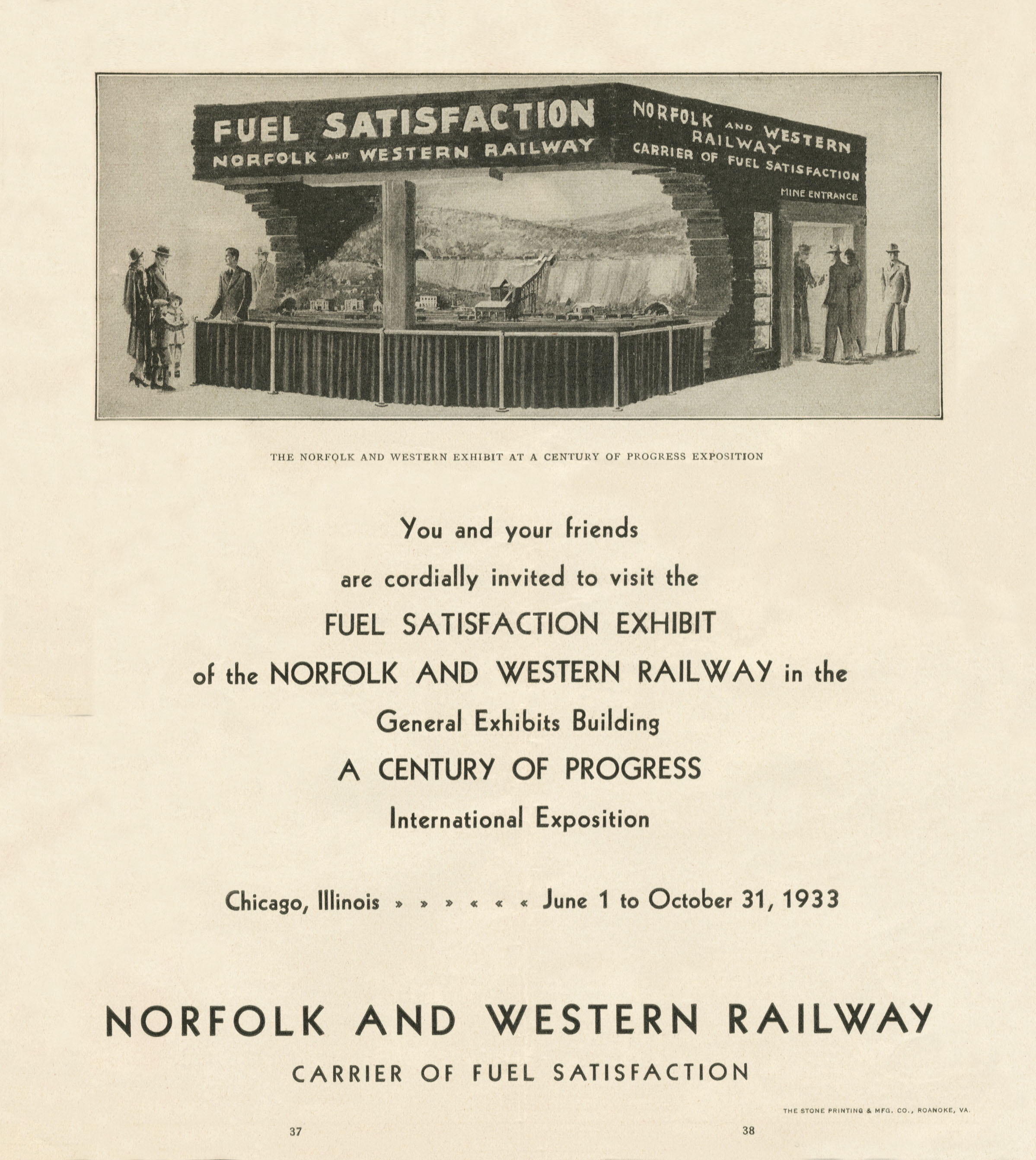 N&W Timetables August 1933