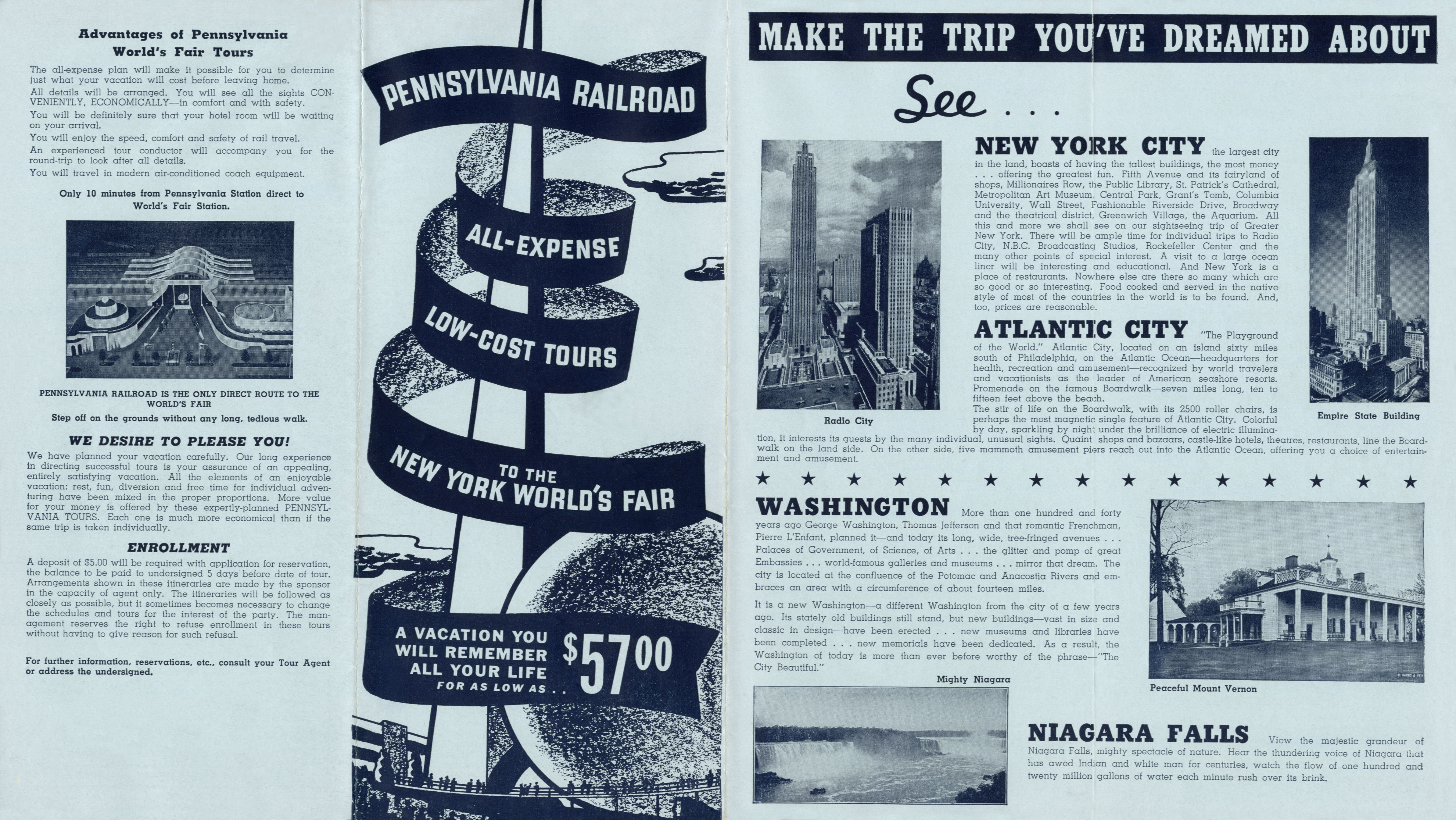 All Expense Low Cost Tours to the New York World's Fair