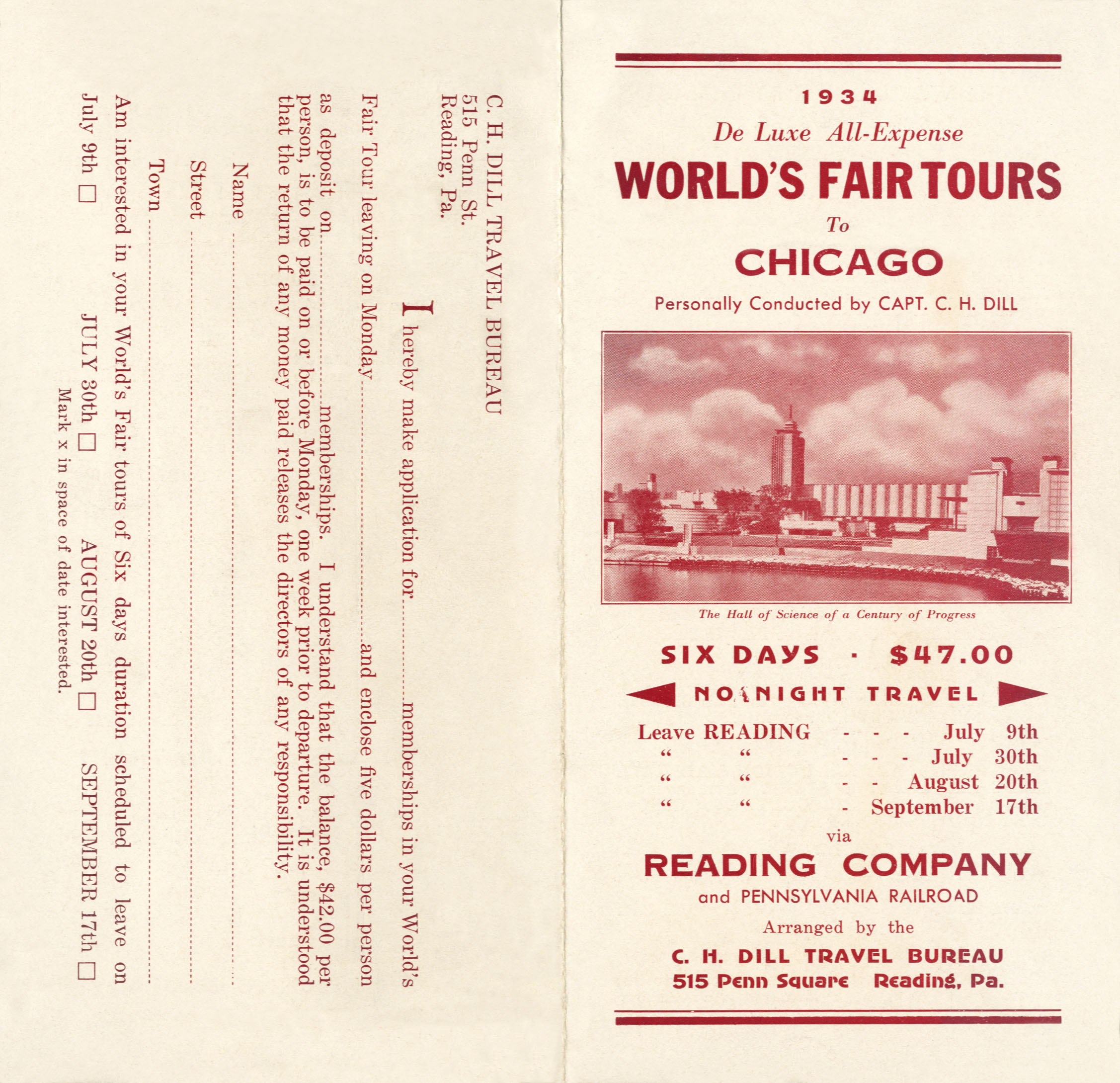 De Luxe All-Expense World's Fair Tours