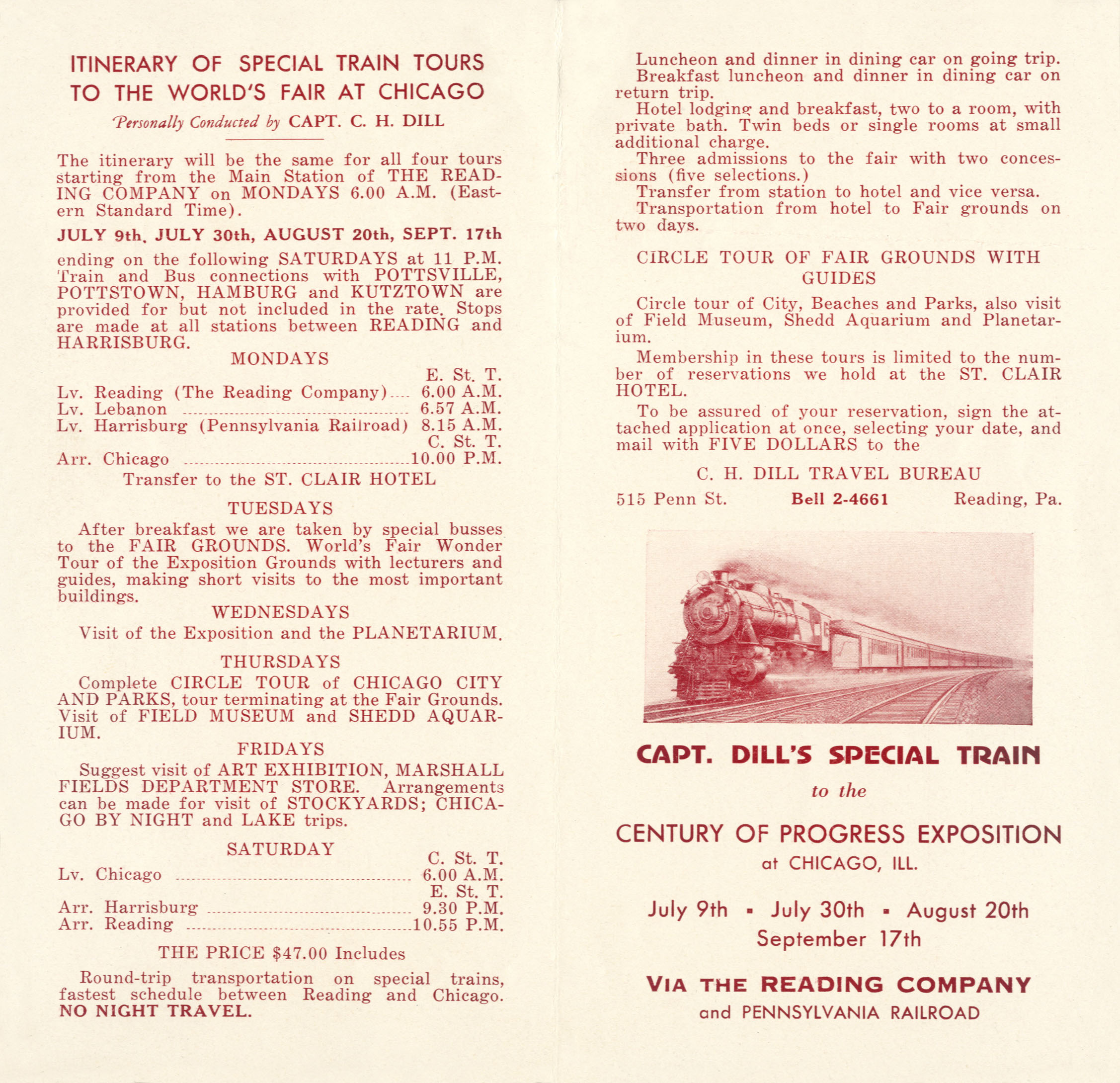 De Luxe All-Expense World's Fair Tours