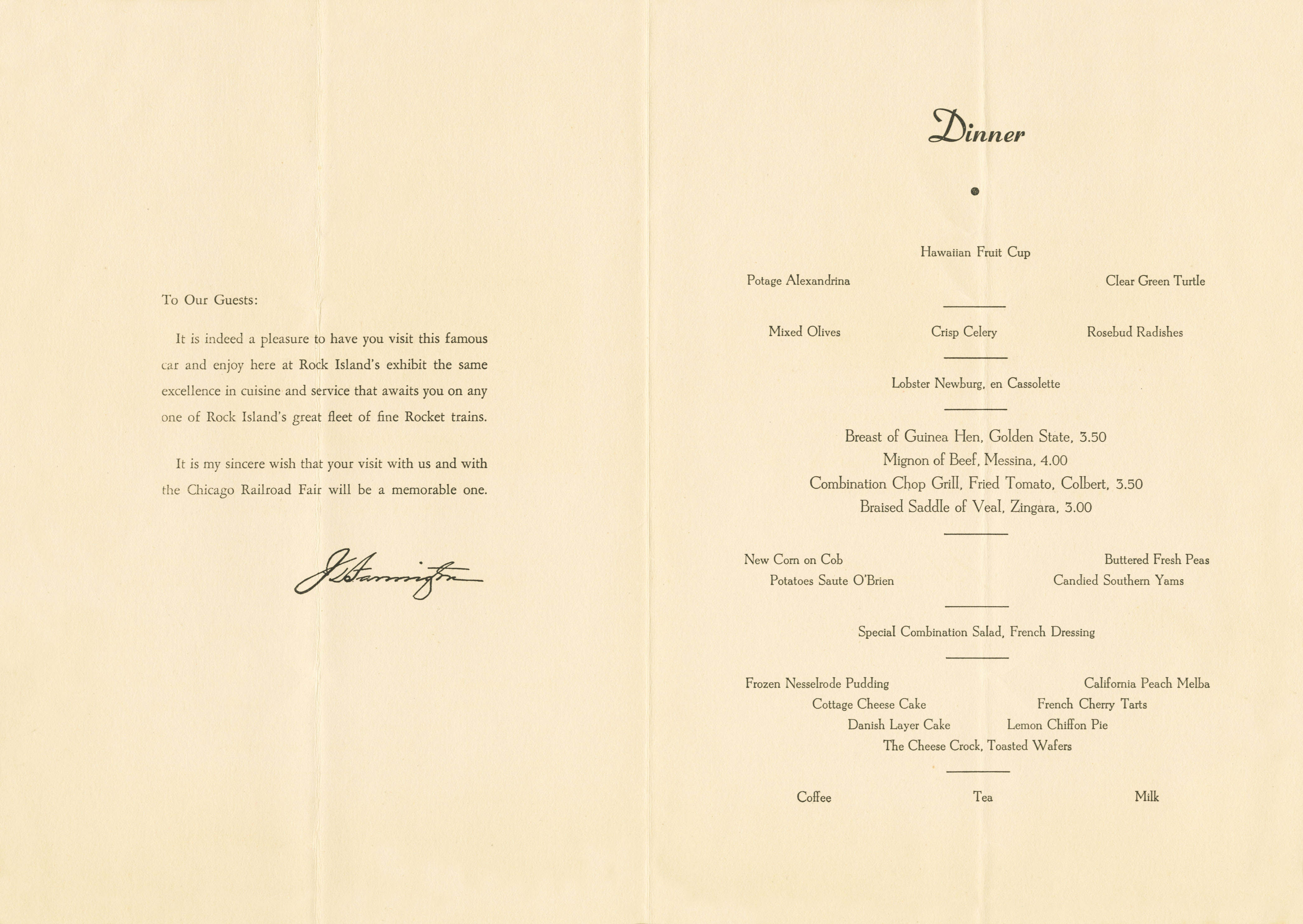 Souvenir Menu