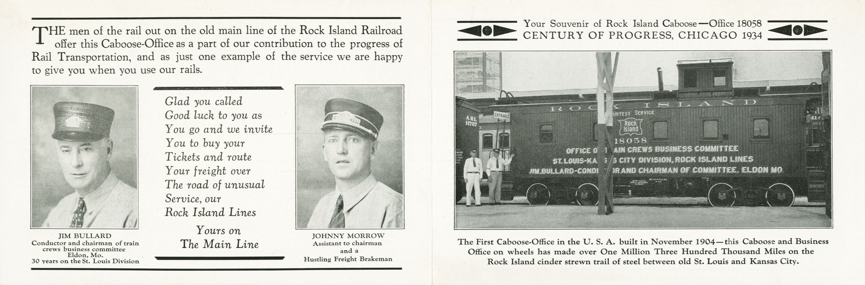Souvenir of Rock Island Caboose-Office