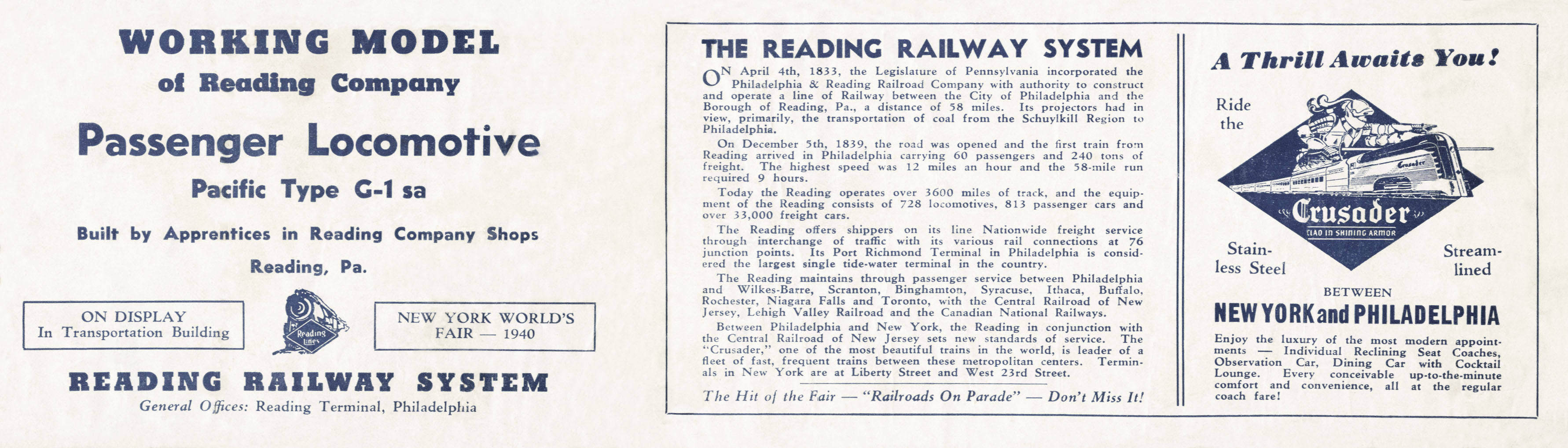 Model of Reading Company G-1 sa