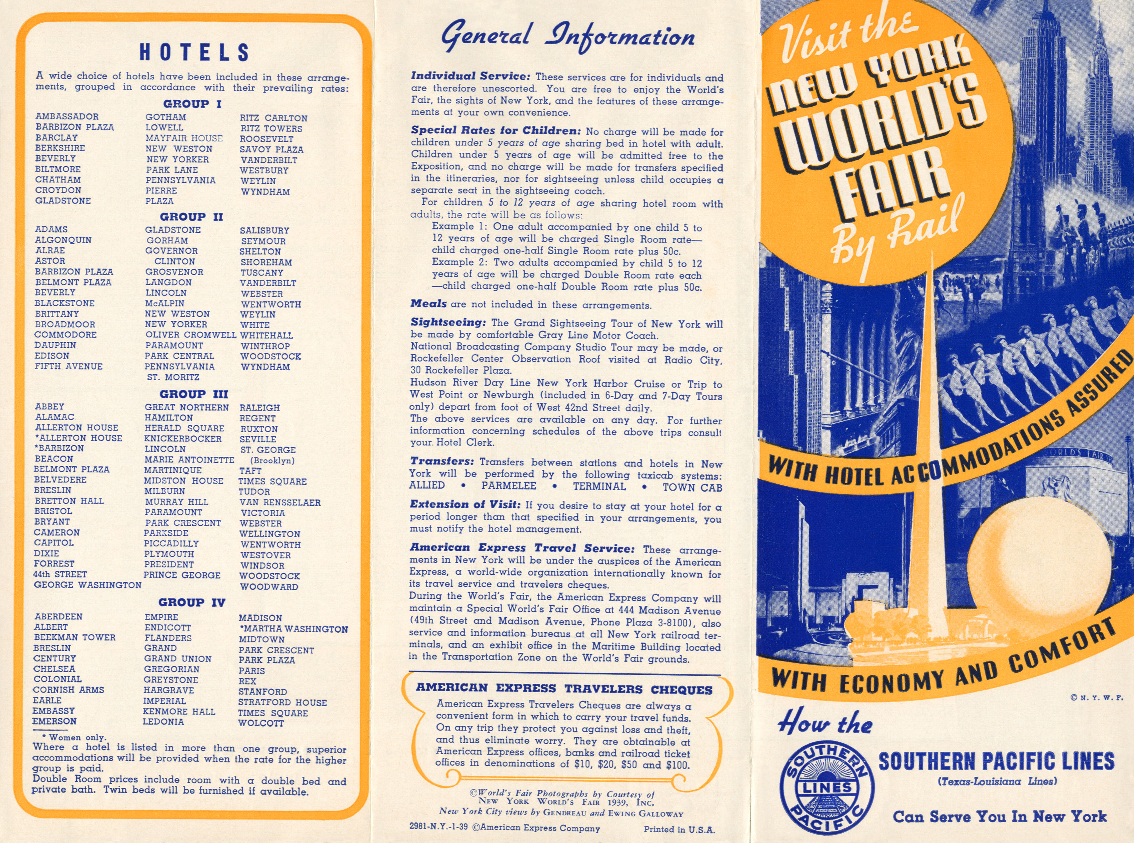 Visit the New York World's Fair By Rail