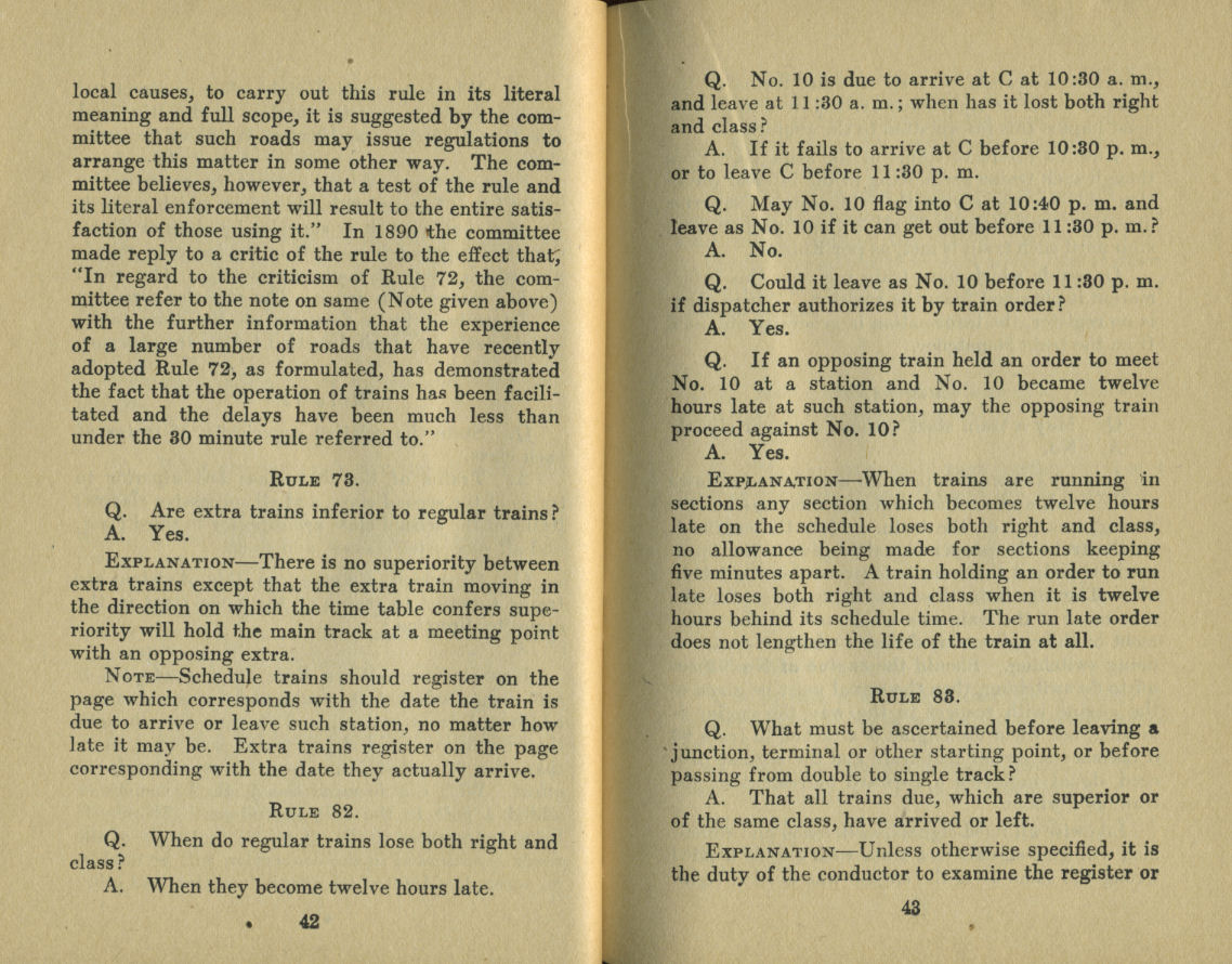 Standard Train Rule Examination