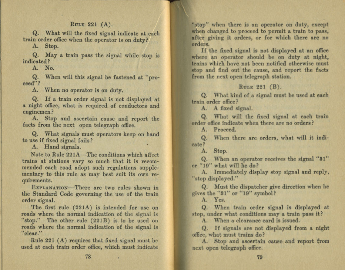 Standard Train Rule Examination
