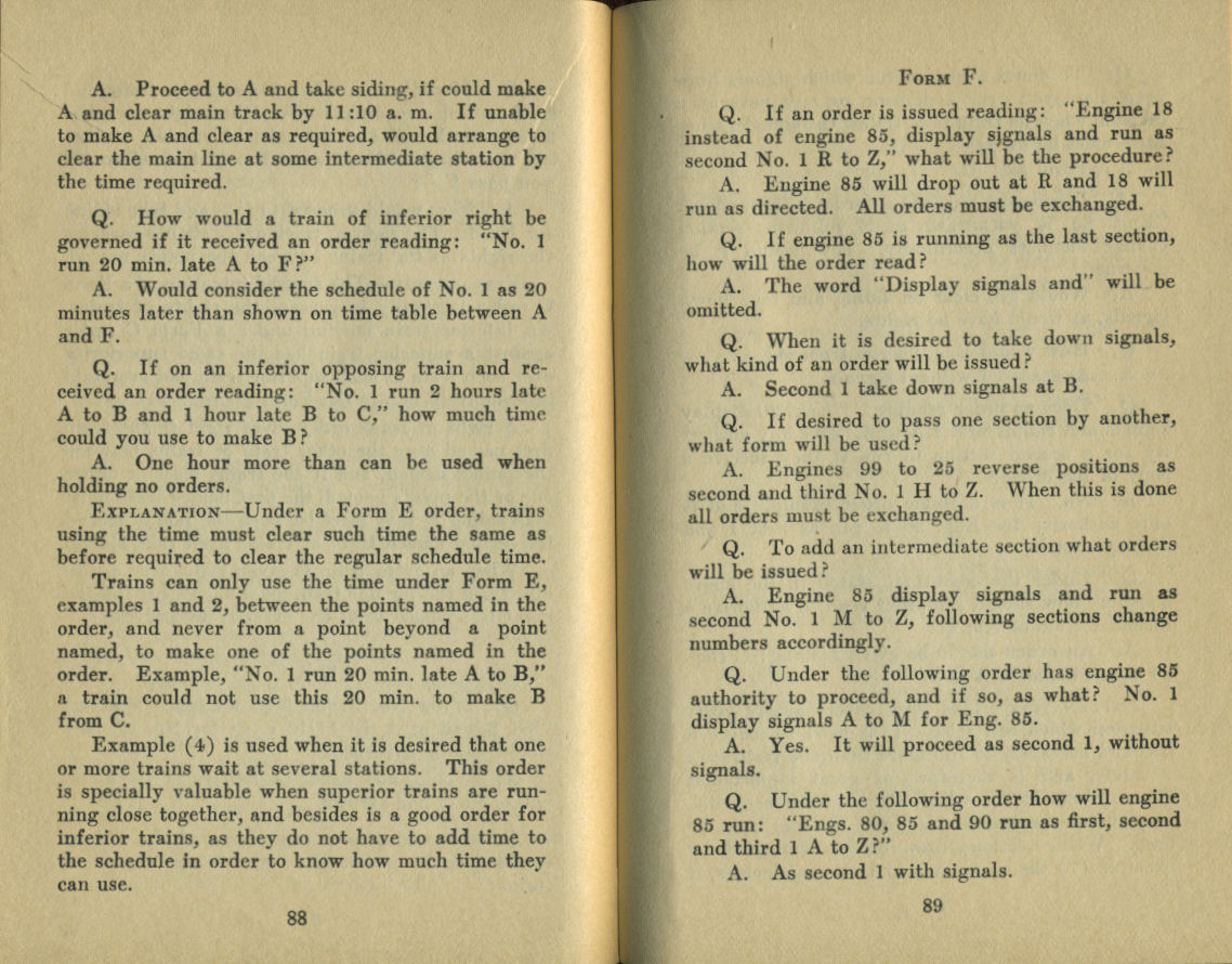 Standard Train Rule Examination