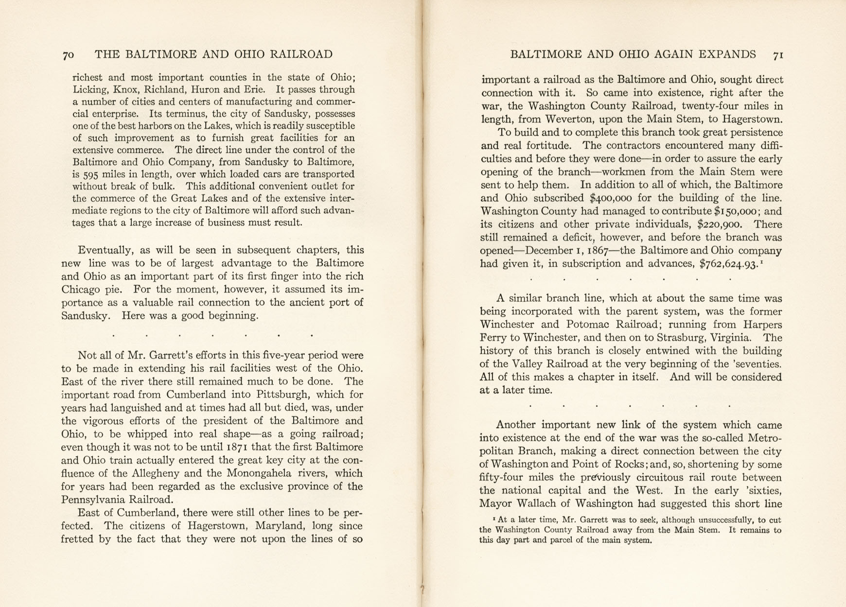 Hungerford, Story of the B&O