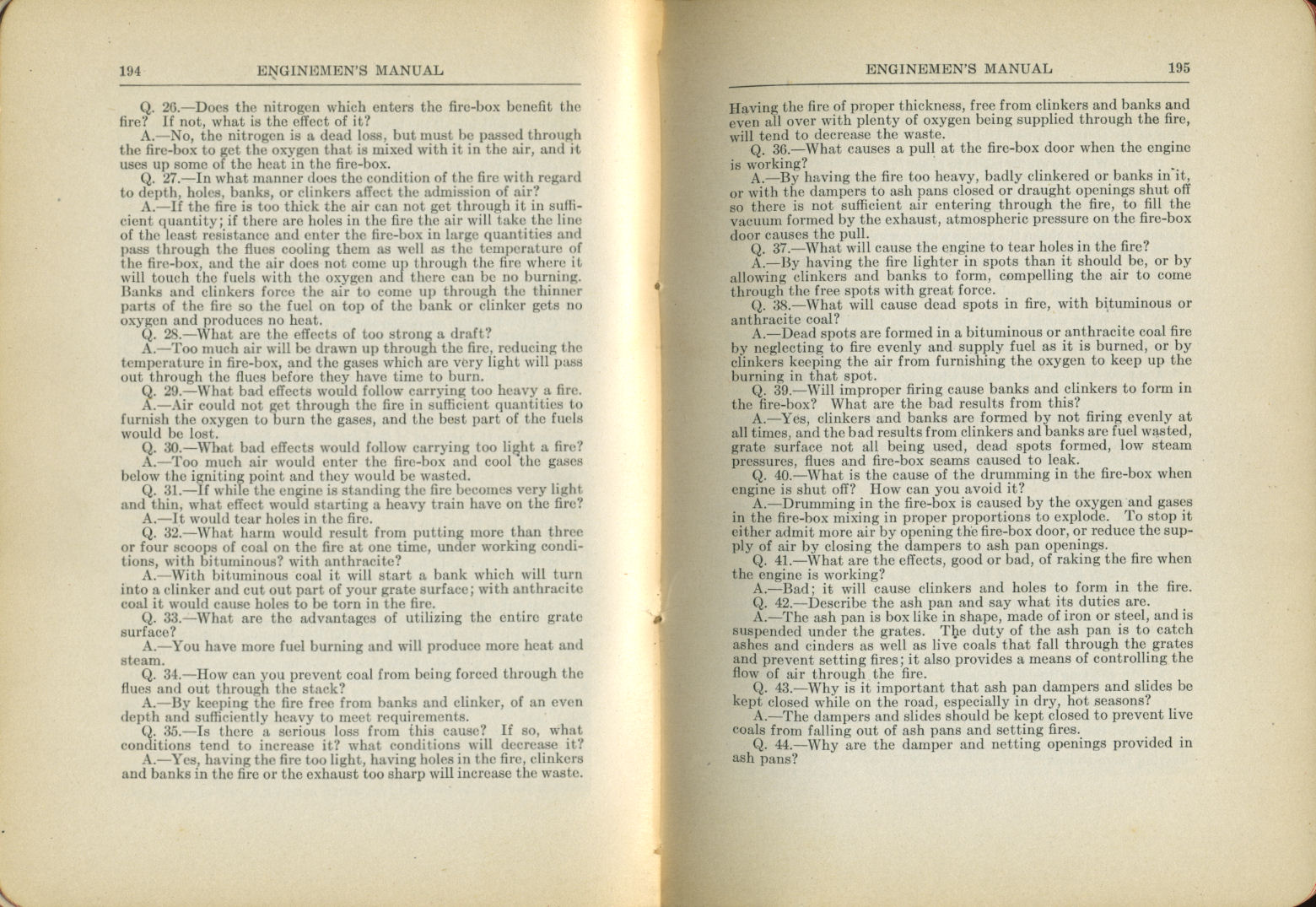 Enginemen's Manual