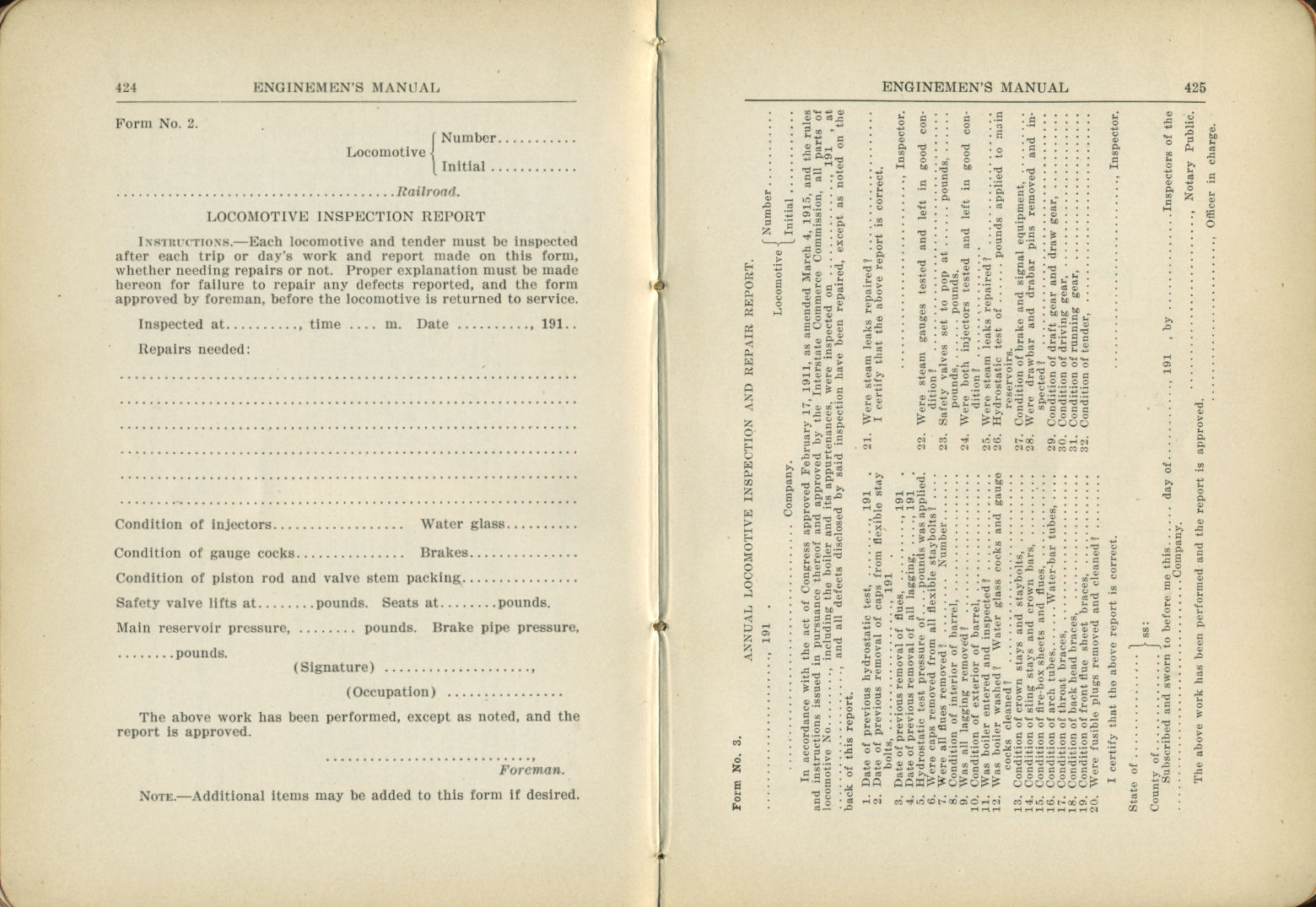 Enginemen's Manual