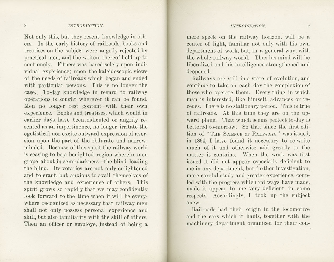 Science of Railways, Vol I