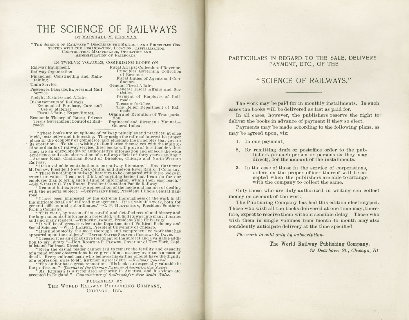 Science of Railways, Vol I