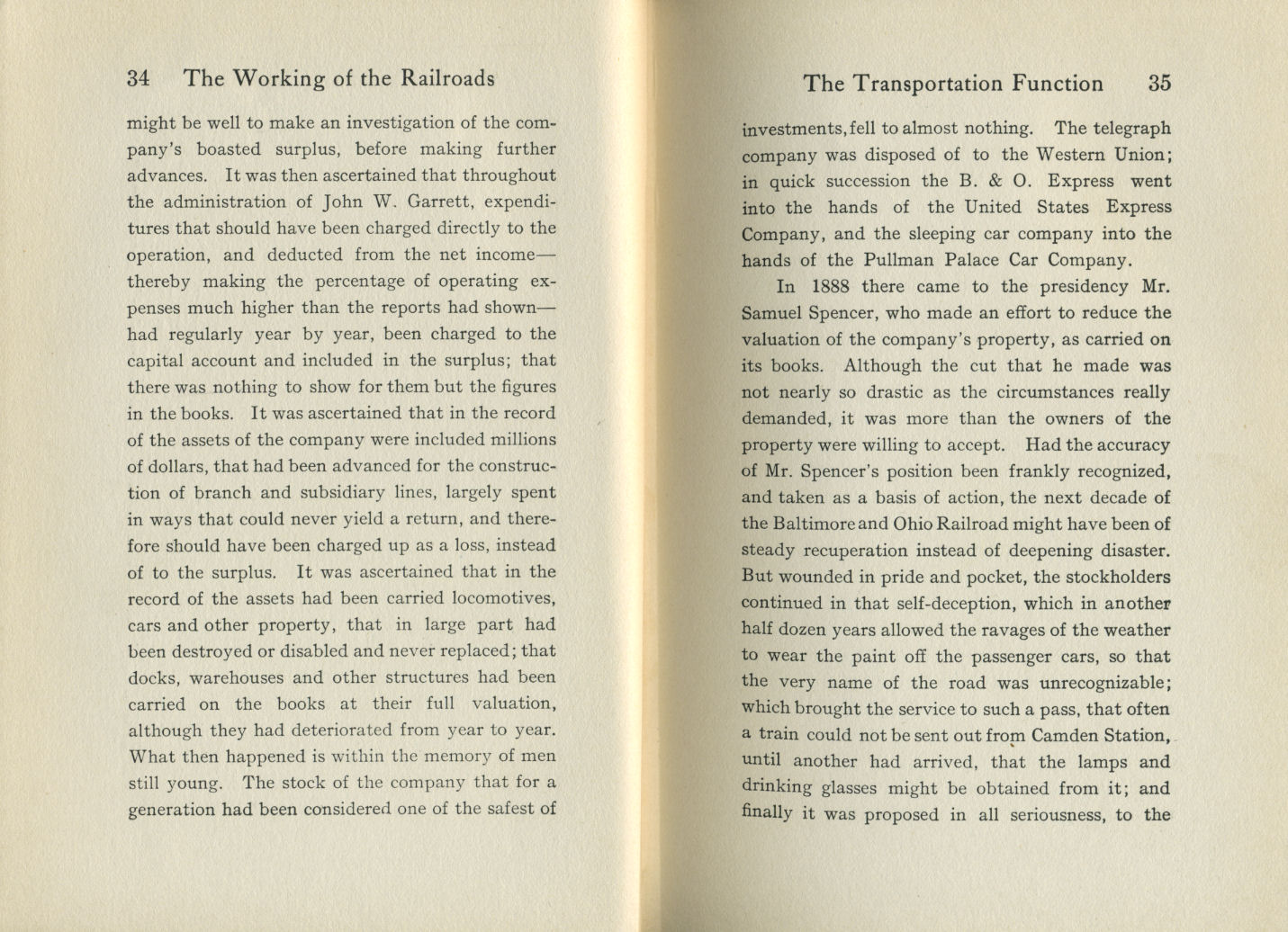 Working of the Railroads