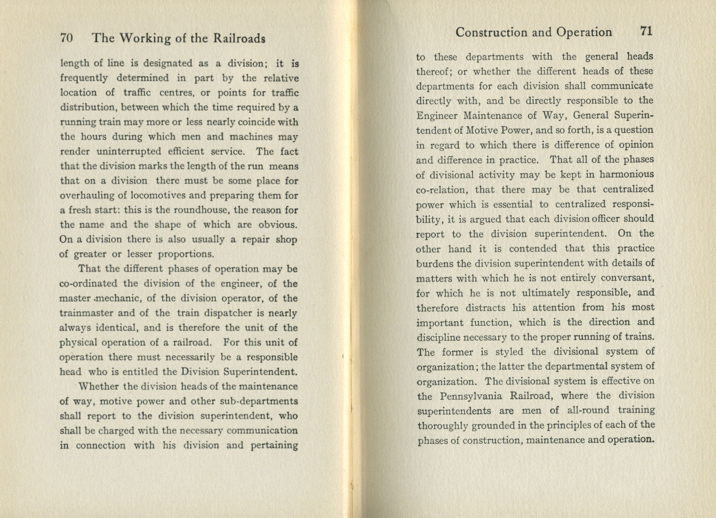 Working of the Railroads
