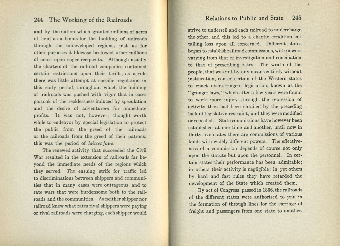 Working of the Railroads