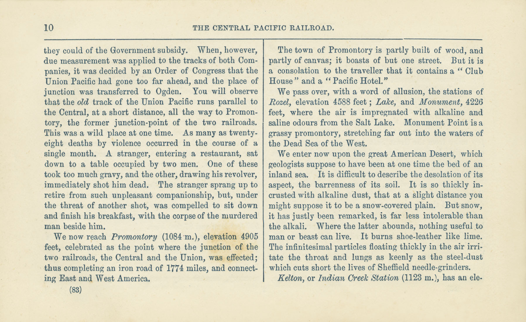 The Central Pacific Railroad