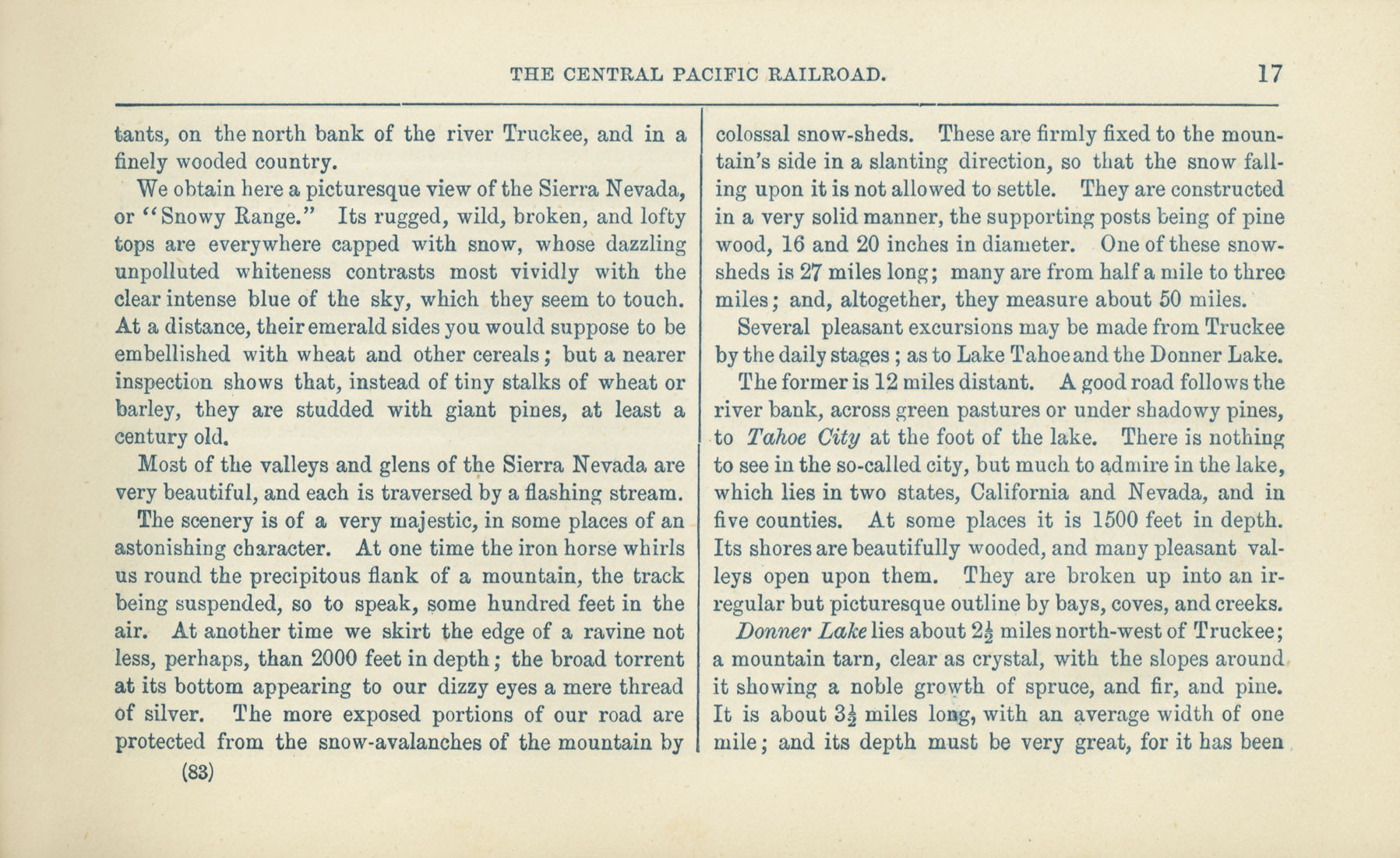 The Central Pacific Railroad