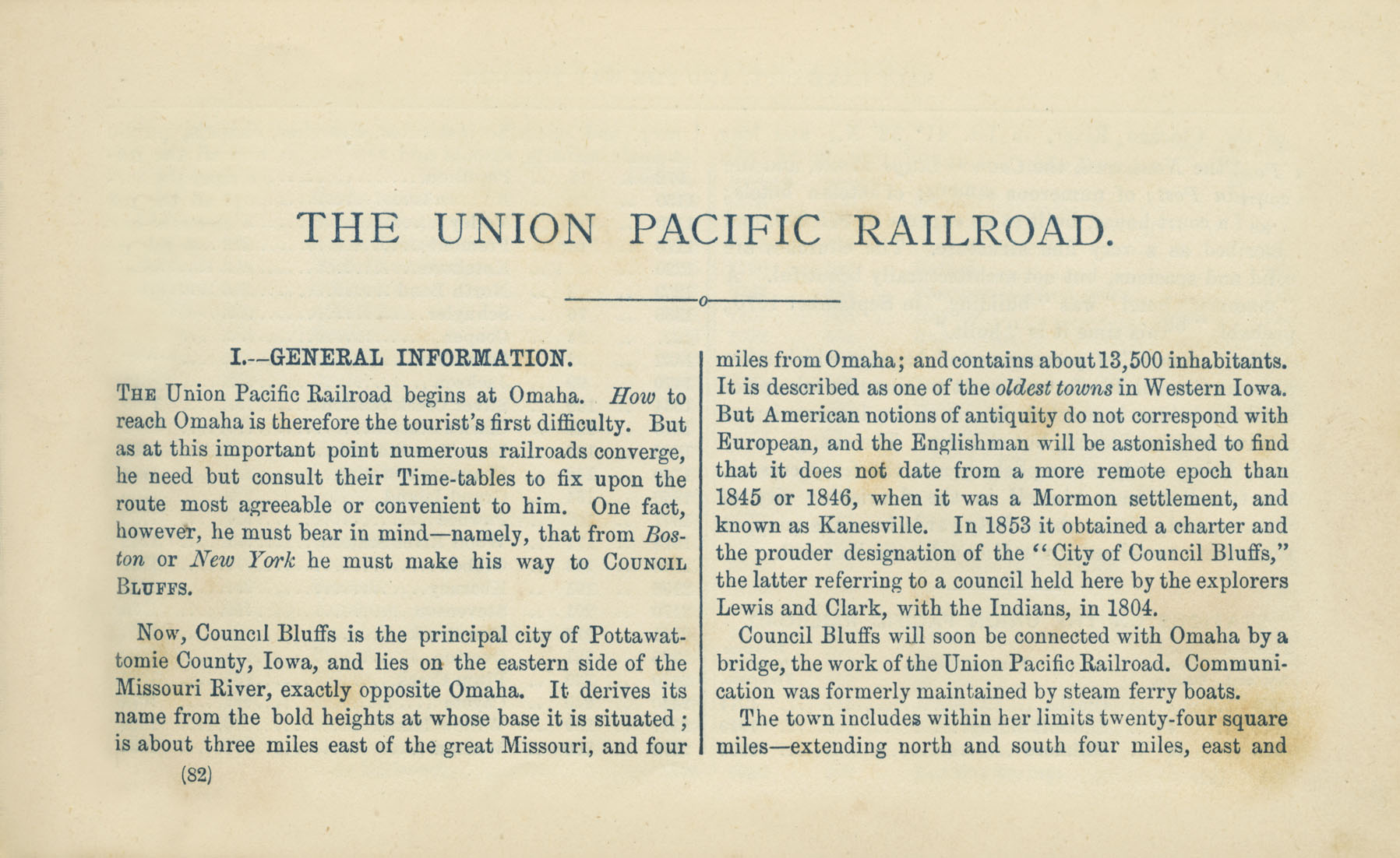 The Union Pacific Railroad