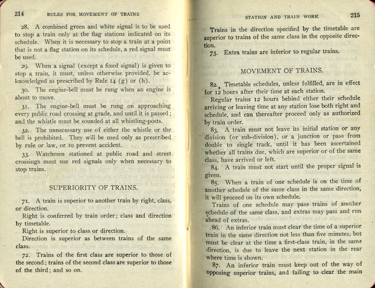 Operation of Trains