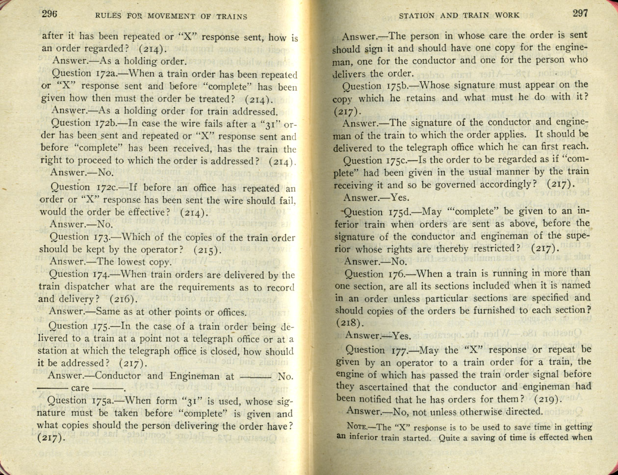 Operation of Trains