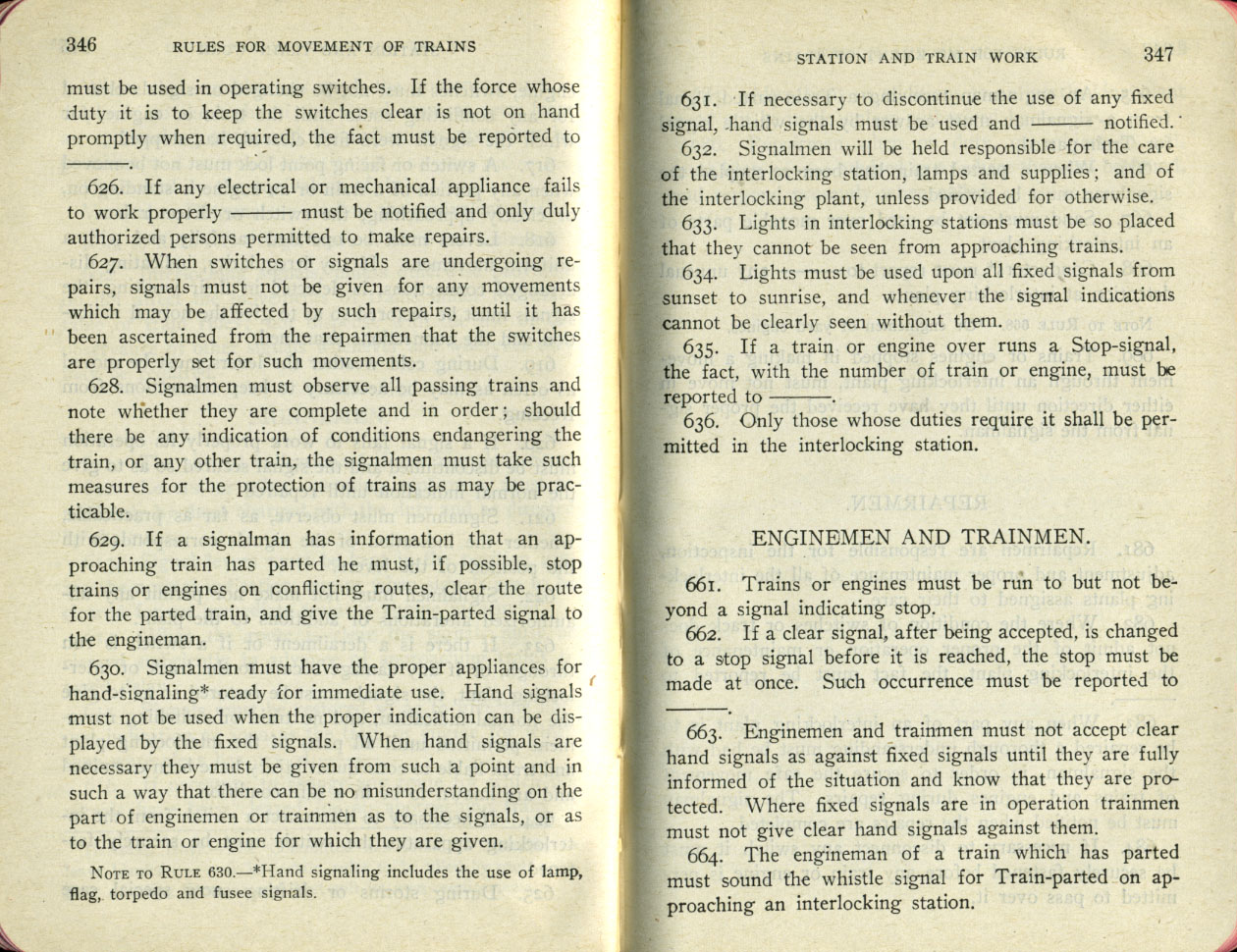 Operation of Trains