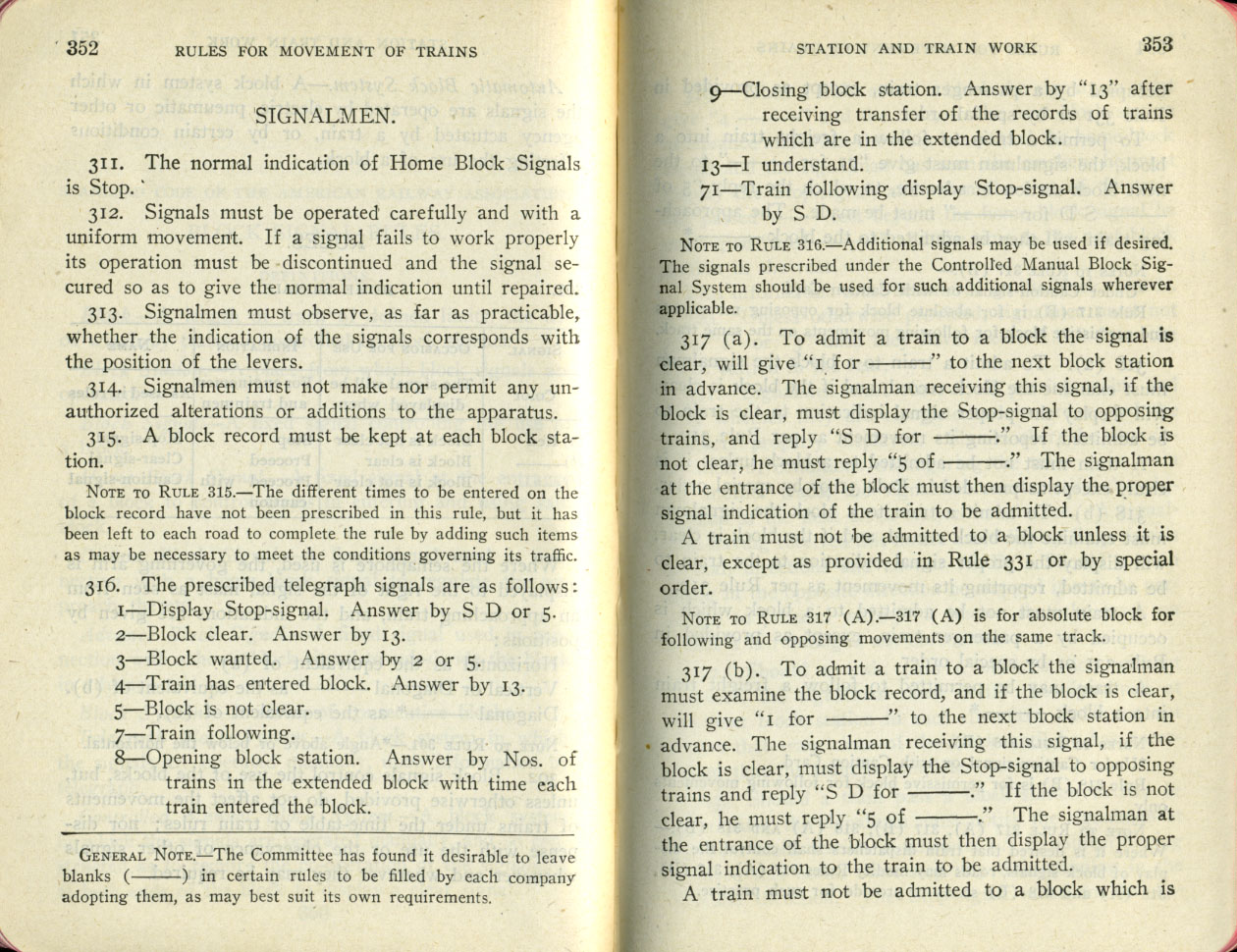 Operation of Trains