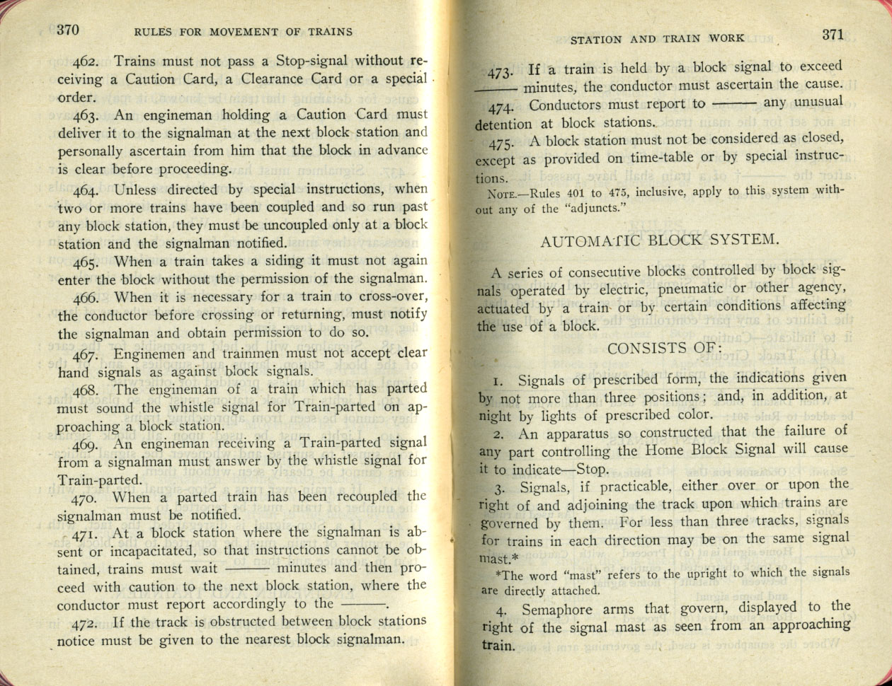 Operation of Trains