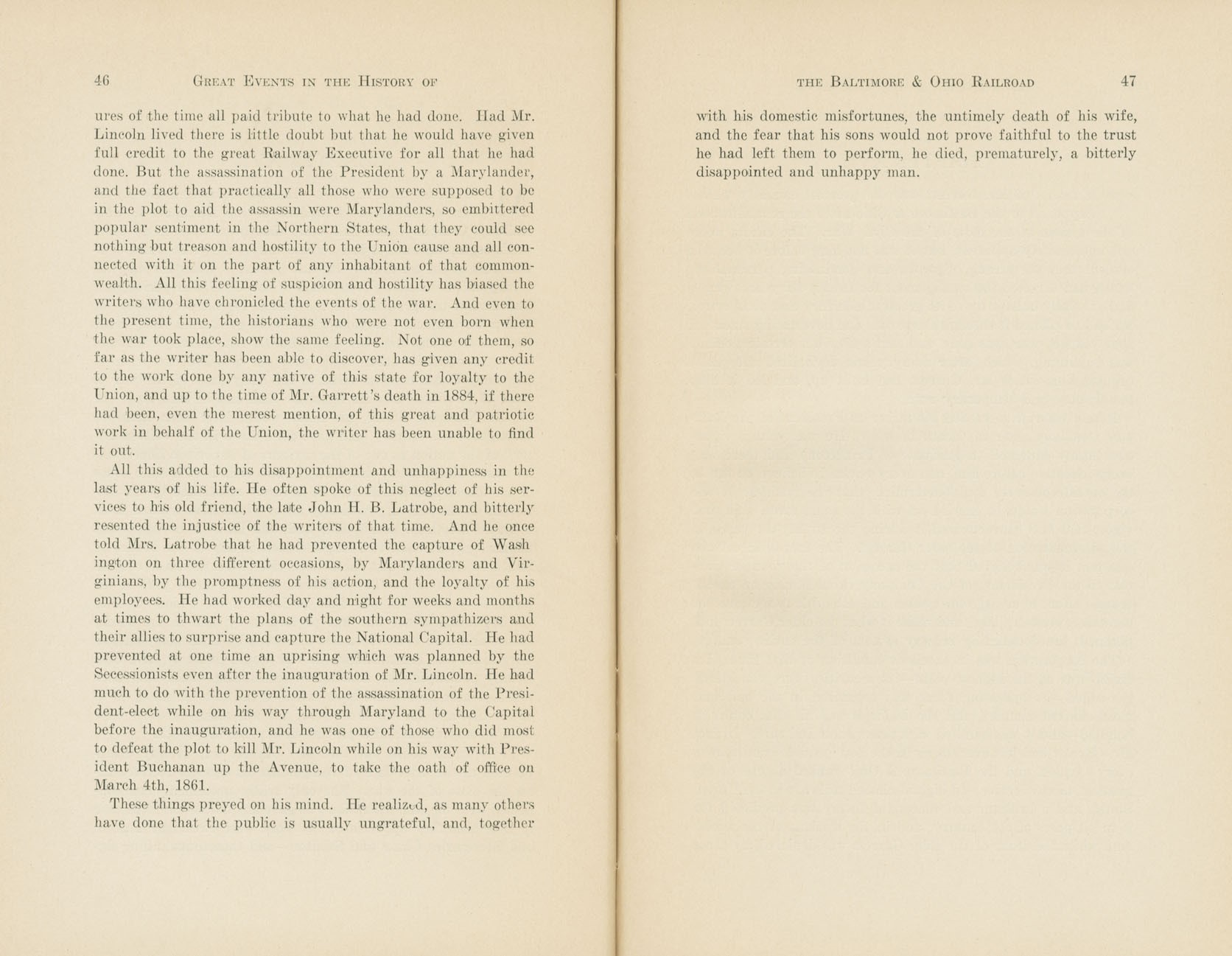 Graphic Sketches from the History of the B&O