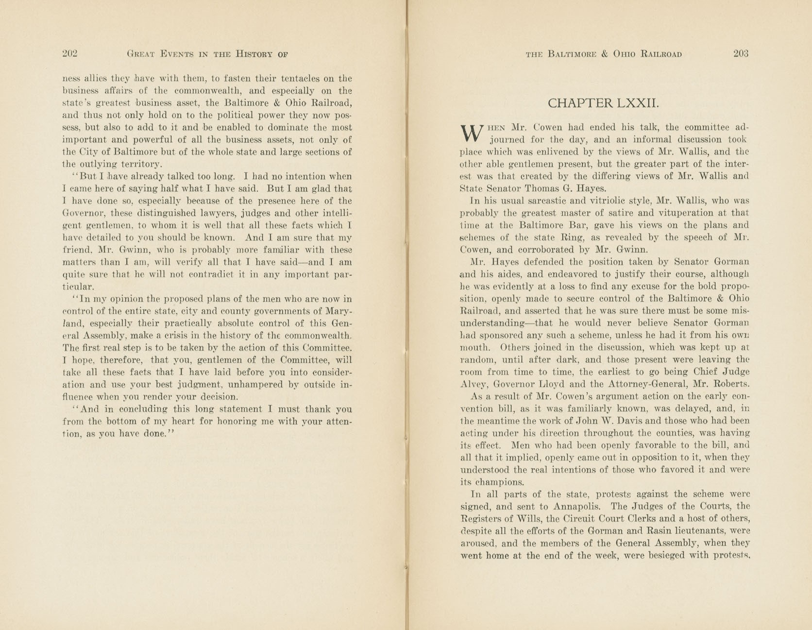 Graphic Sketches from the History of the B&O