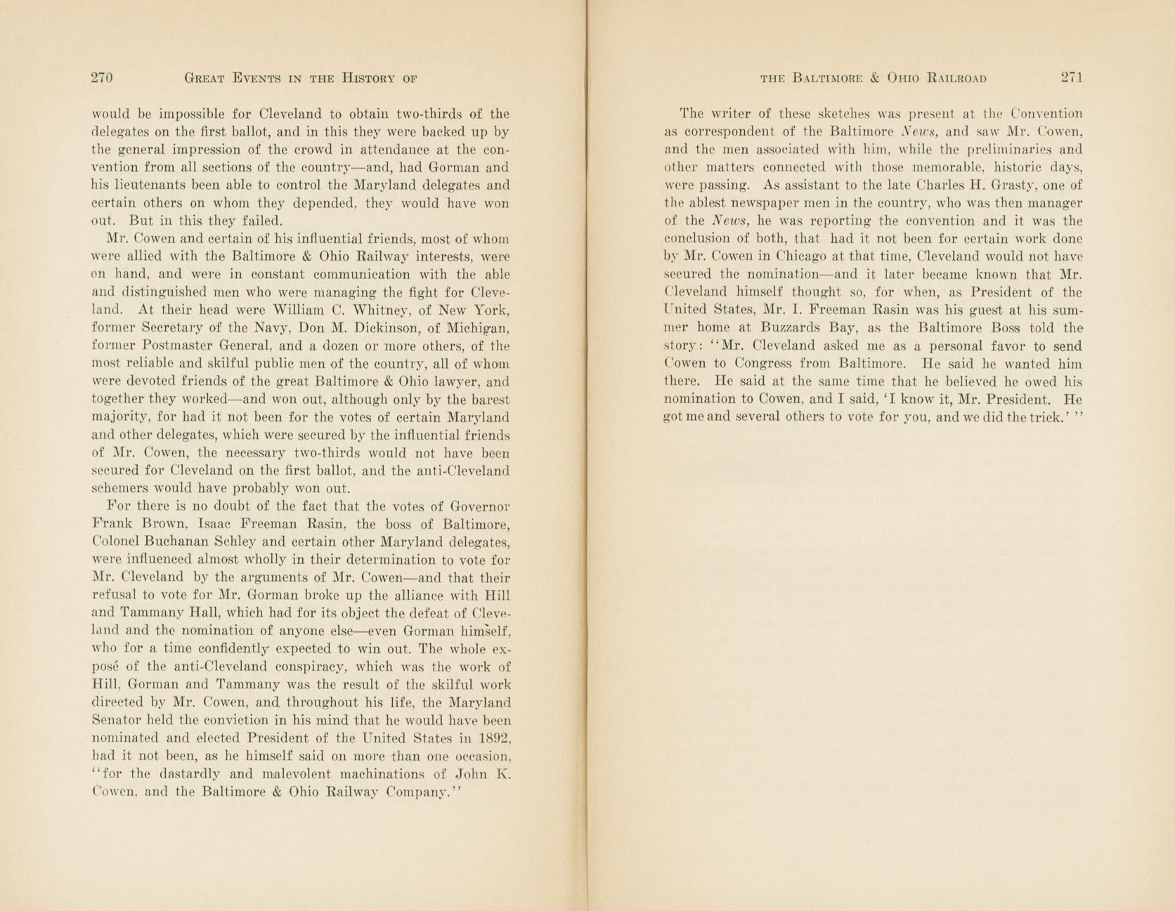 Graphic Sketches from the History of the B&O