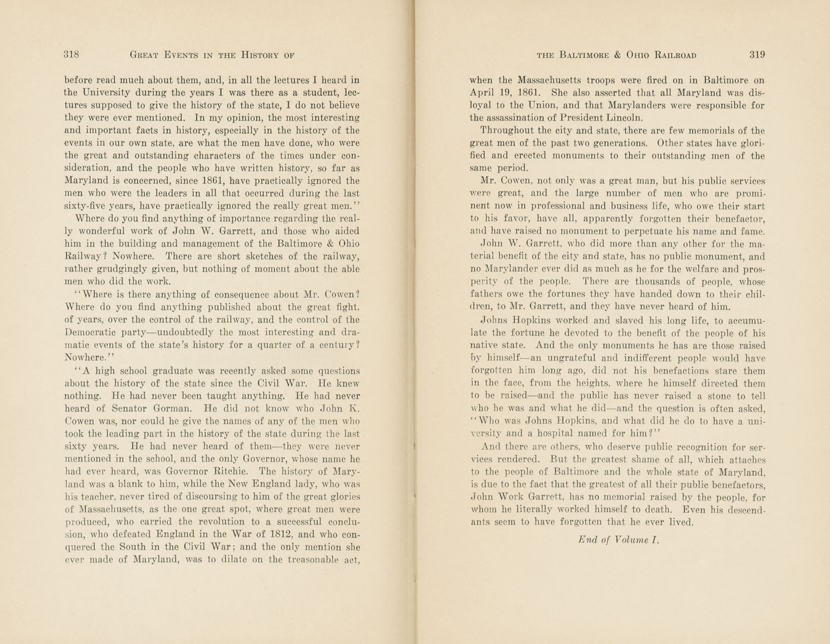Graphic Sketches from the History of the B&O