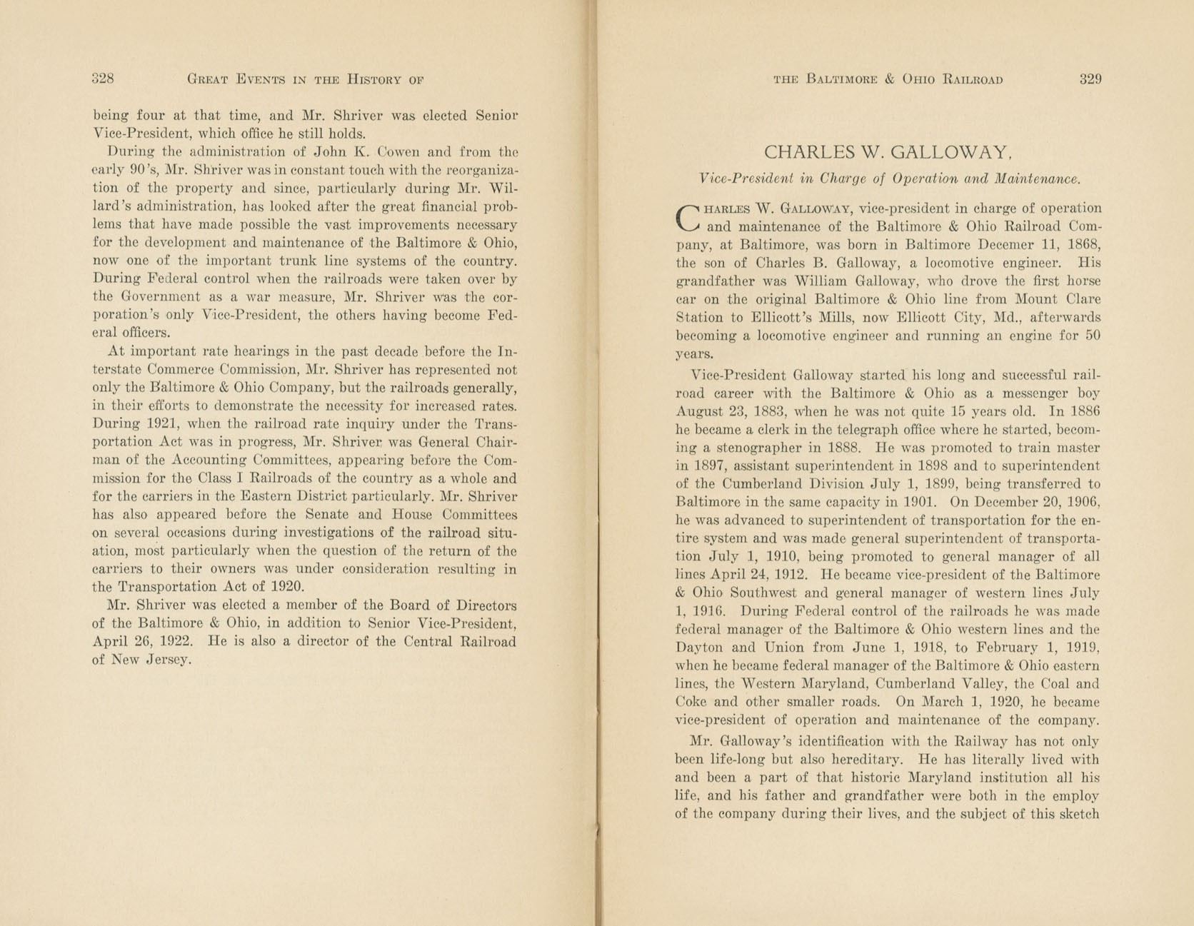 Graphic Sketches from the History of the B&O