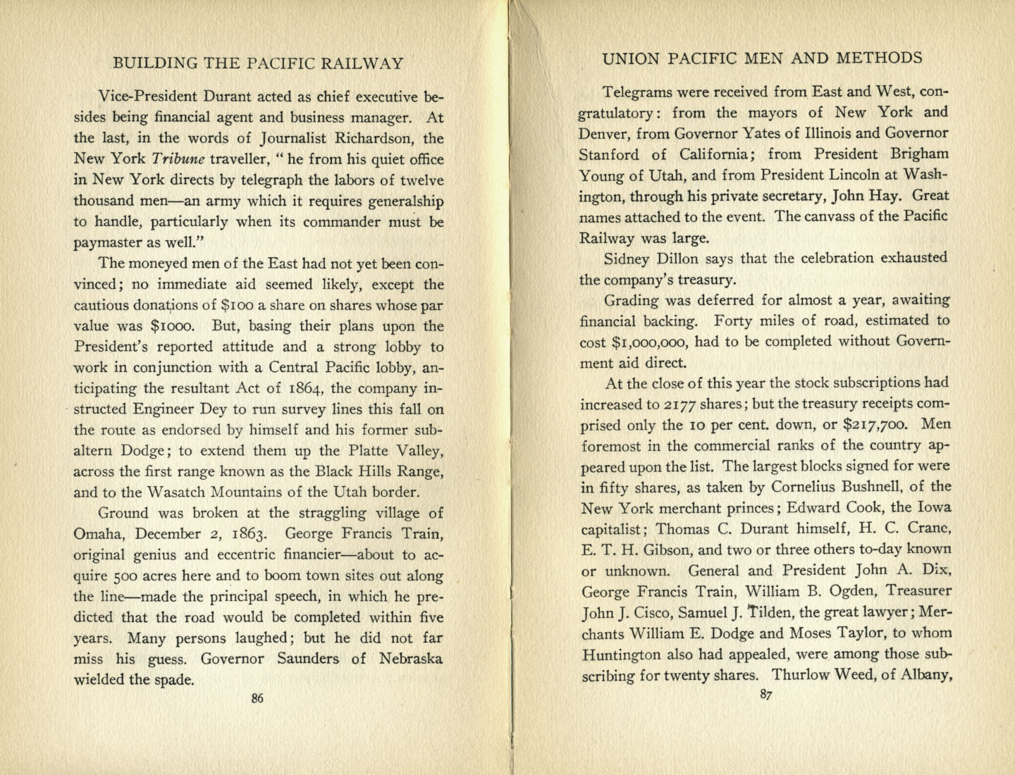 Building the Pacific Railway
