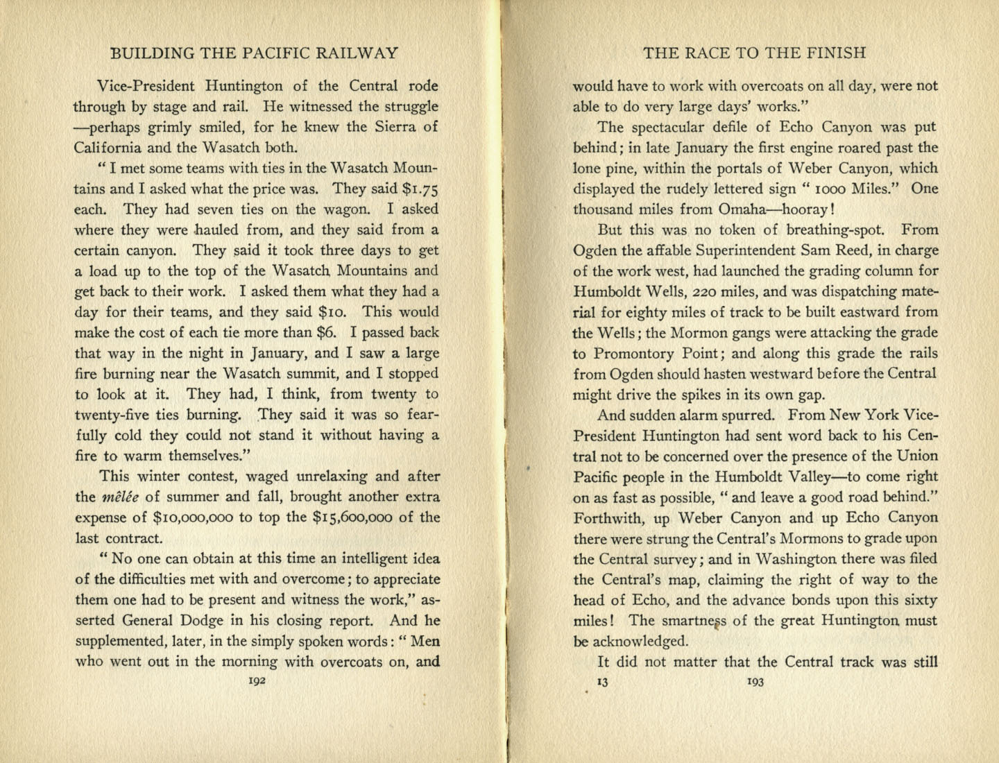 Building the Pacific Railway