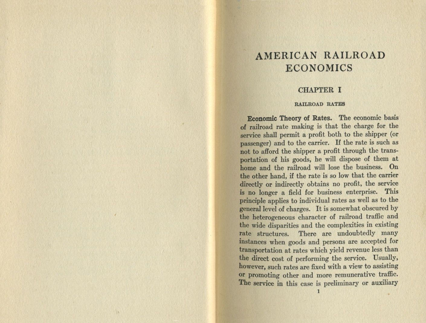 American Railroad Economics