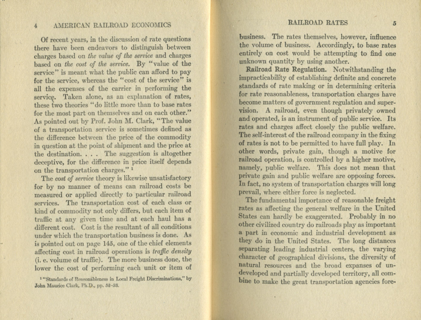 American Railroad Economics