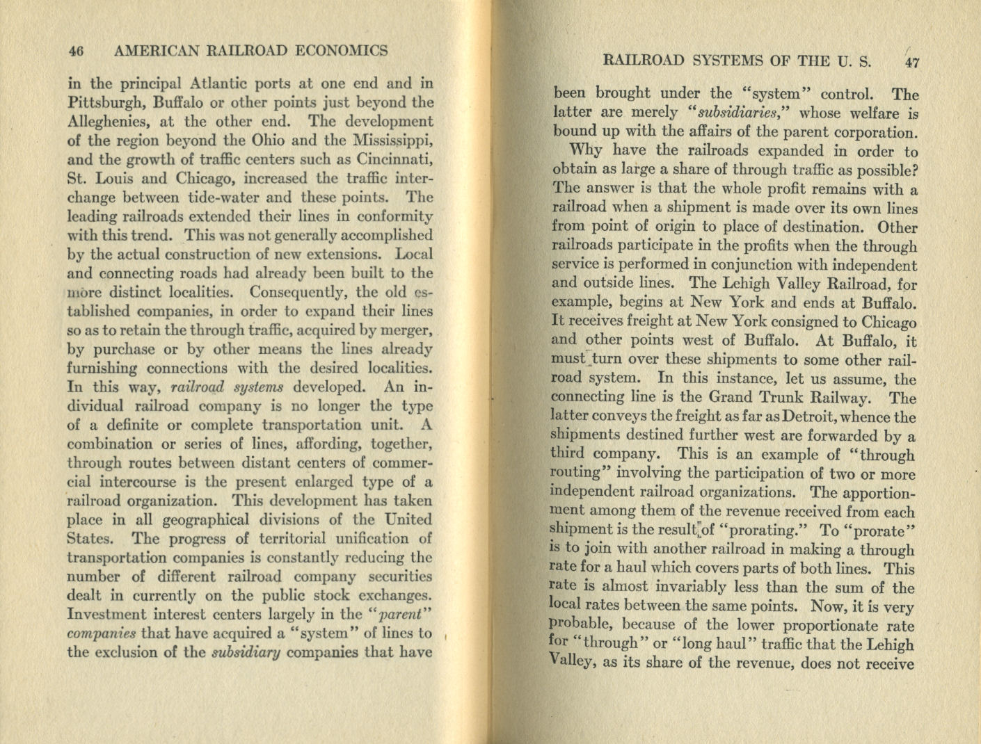 American Railroad Economics