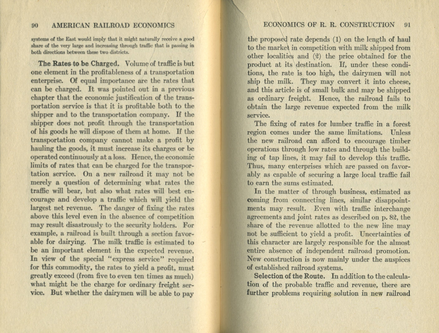 American Railroad Economics