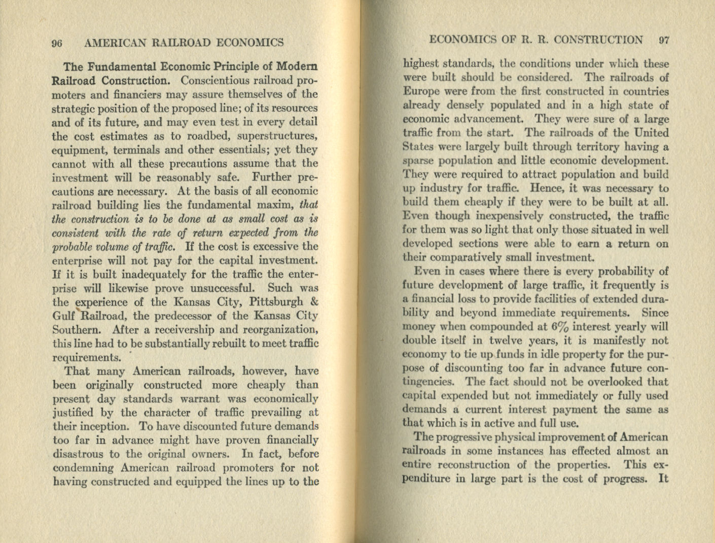 American Railroad Economics