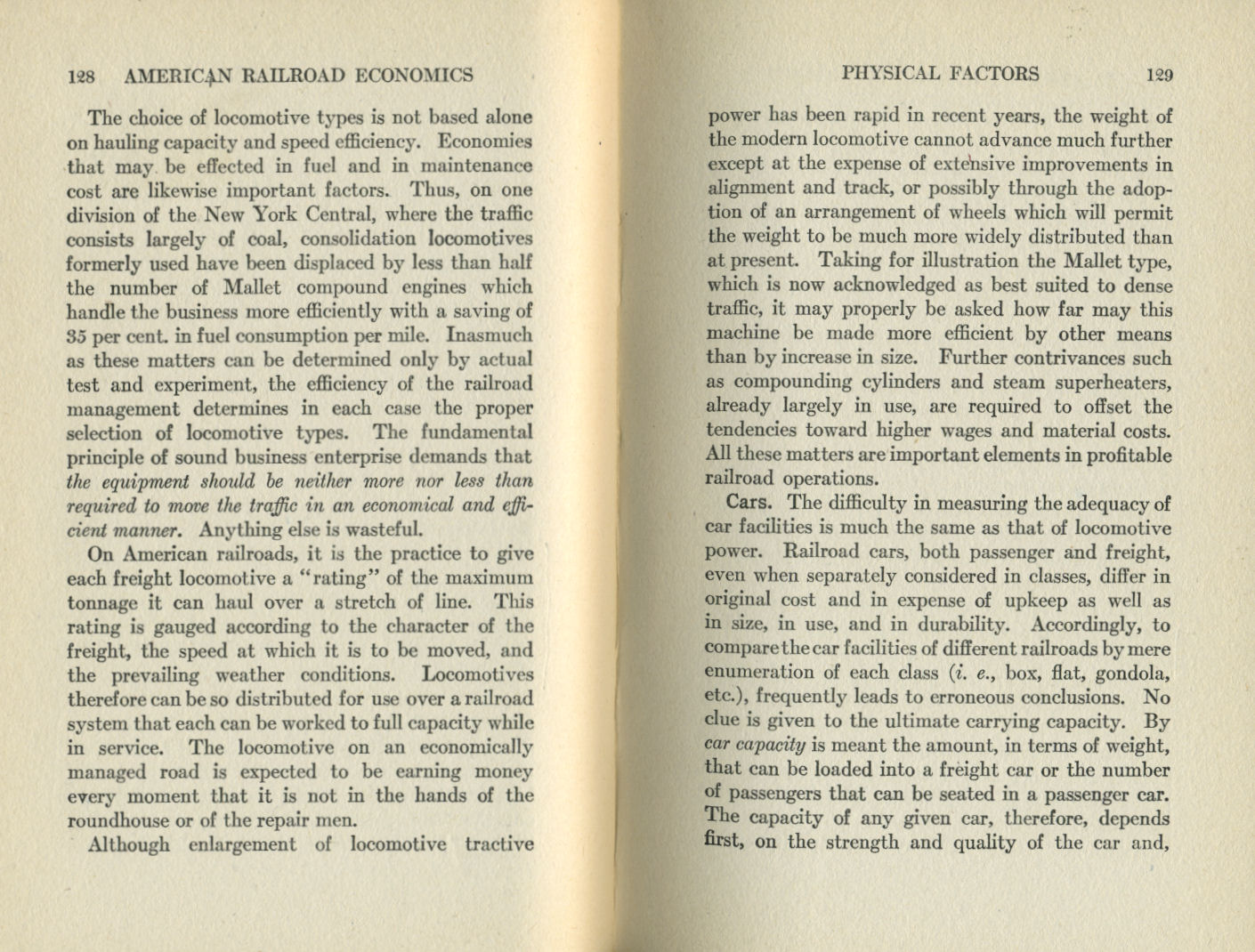 American Railroad Economics