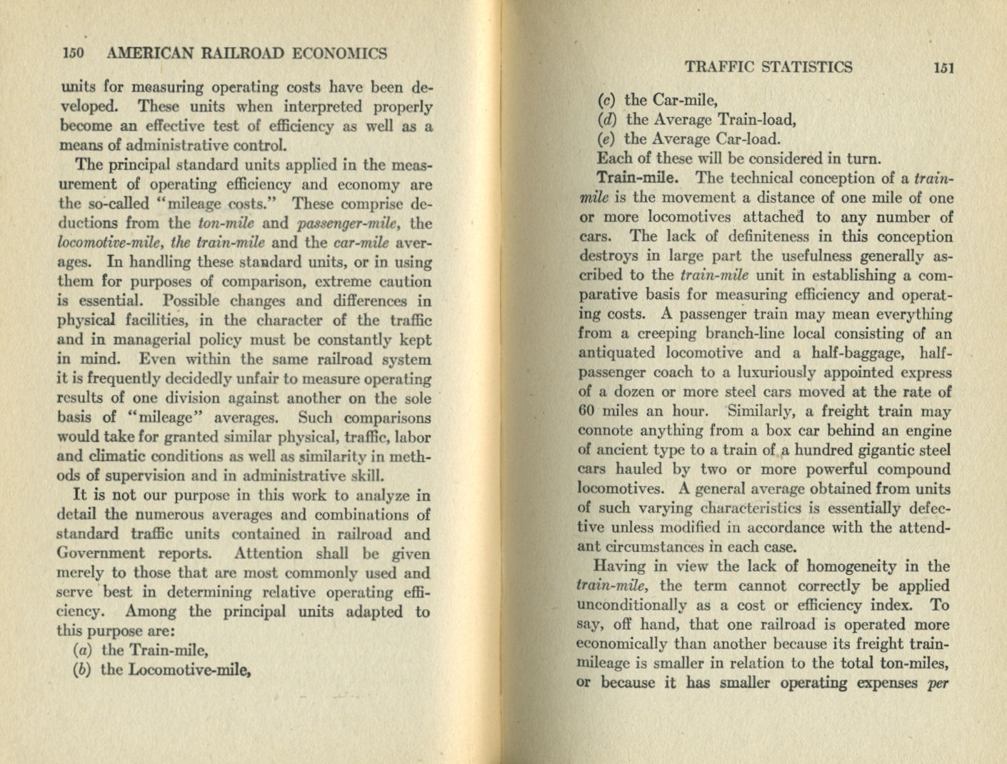 American Railroad Economics