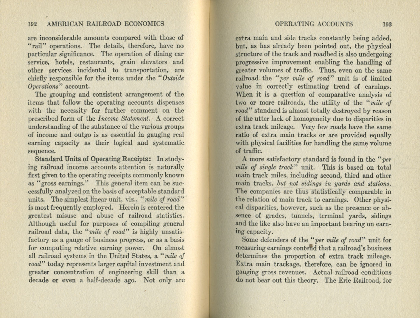 American Railroad Economics
