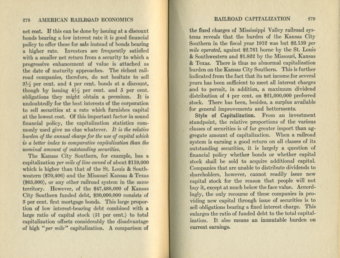 American Railroad Economics